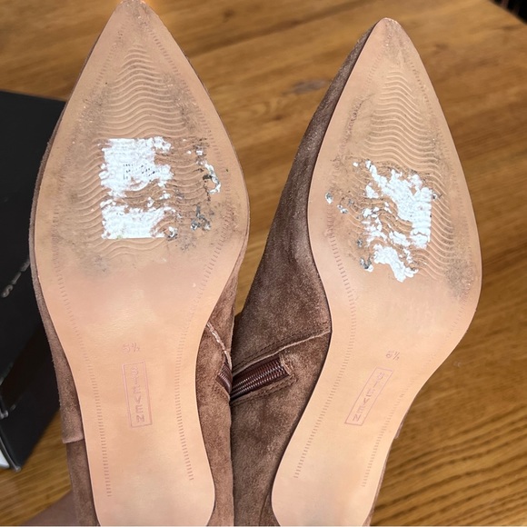 ⭐️ Steven by Steve Madden Leiland Chestnut Suede Pointy Toe Ankle Booties Sz 5.5 - Picture 8 of 9